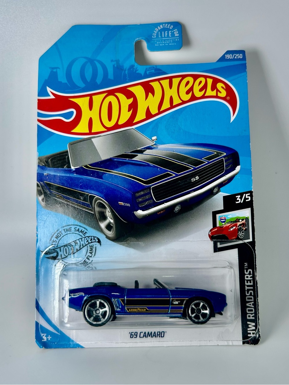 Hot Wheels HW Roadsters ‘69 Camaro 190/250 Blue 3/5 Convertible NEW 2020